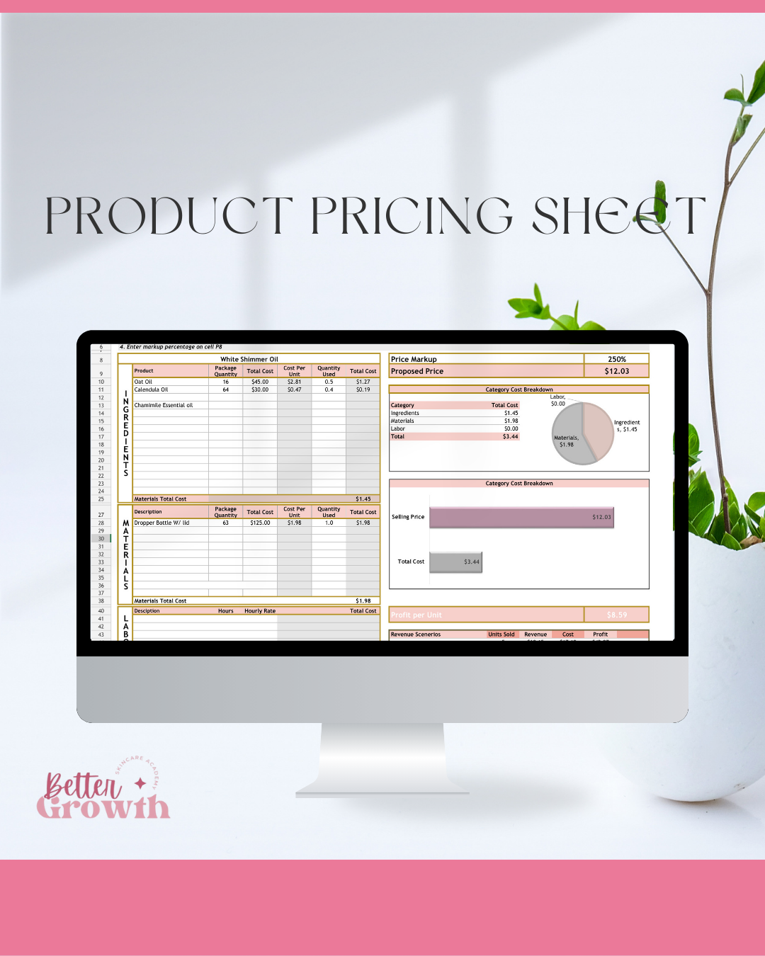 Product Pricing Sheet