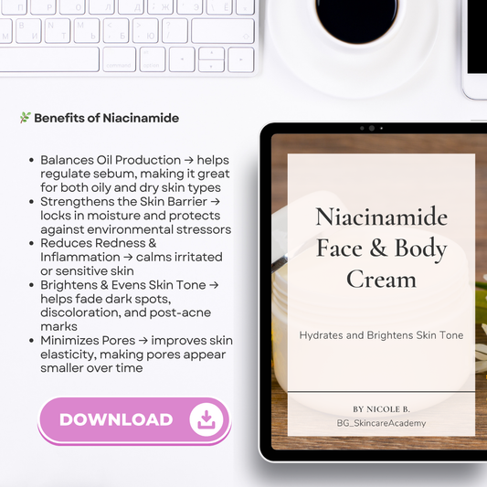 Niacidamine Cream Formula Card